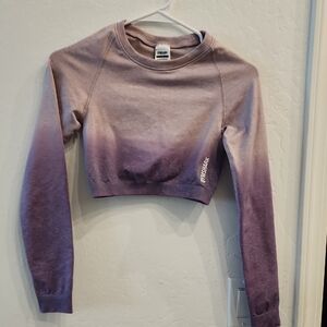 Gymshark Lavender Ombre Crop Top